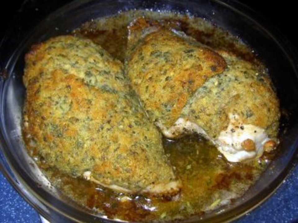 Hähnchen mit Champignonkruste von garfield| Chefkoch