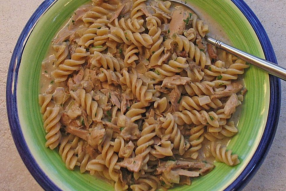 Steinpilz Thunfisch Pastasauce