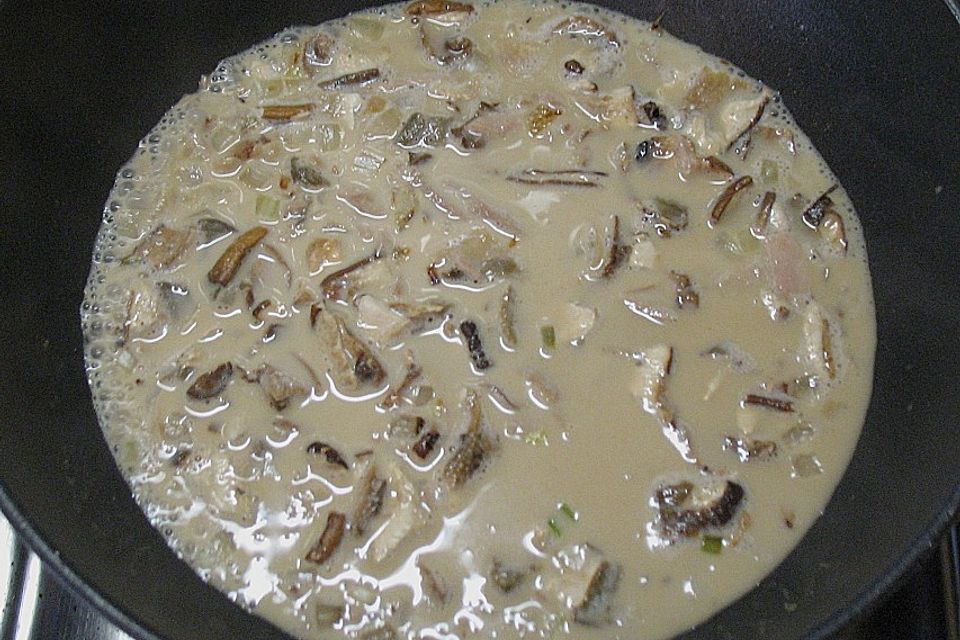 Steinpilz Thunfisch Pastasauce