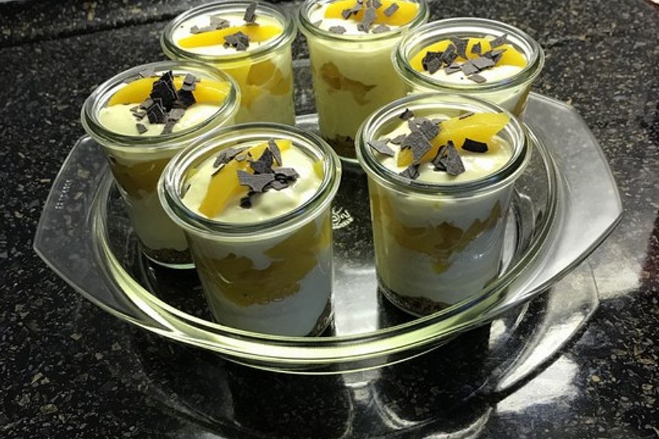 Pfirsich - Mascarpone - Dessert