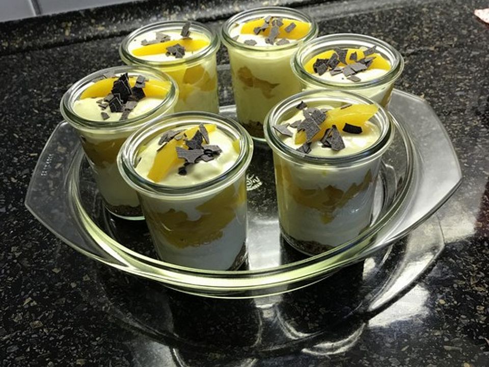 Pfirsich - Mascarpone - Dessert von selterskuchen | Chefkoch