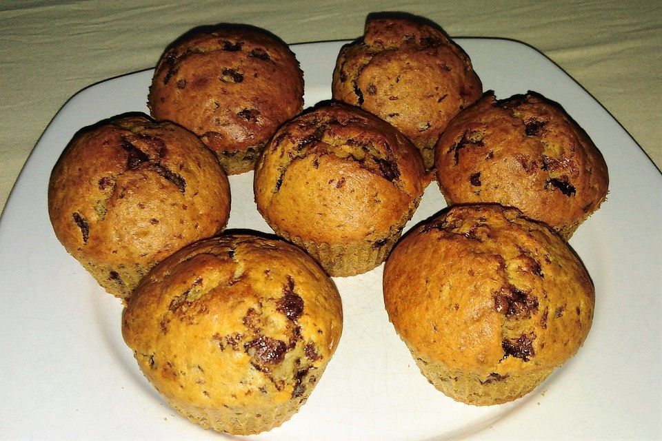 Bananen - Schokostreusel - Muffins