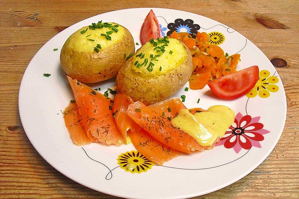 Baked Potatoes mit Lachs