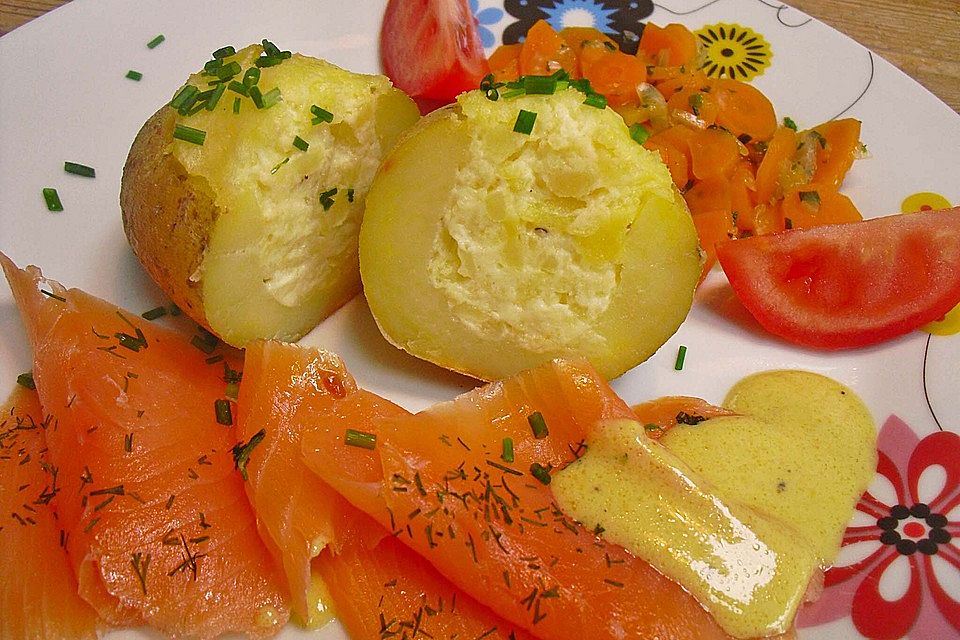 Baked Potatoes mit Lachs