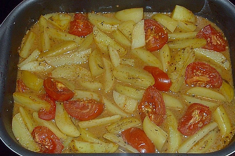 Ofenkartoffeln mit Tomaten