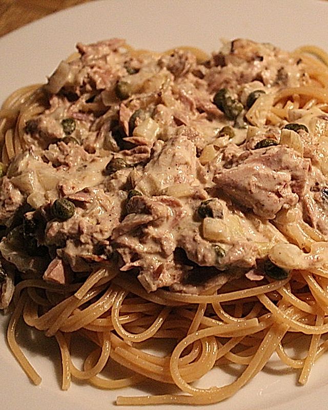Spaghetti mit Limetten - Thunfisch - Soße