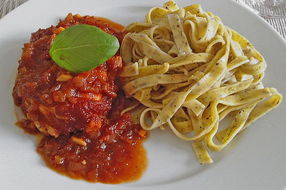 Hähnchenbrust in Tomaten - Honig - Chili - Soße