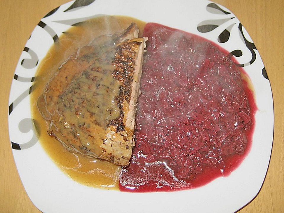 Putenoberkeule mit Spätzle und Rotkohl von mortiferus| Chefkoch