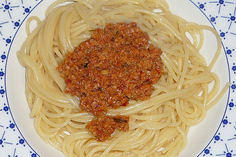 Spaghetti mit Pesto Rosso