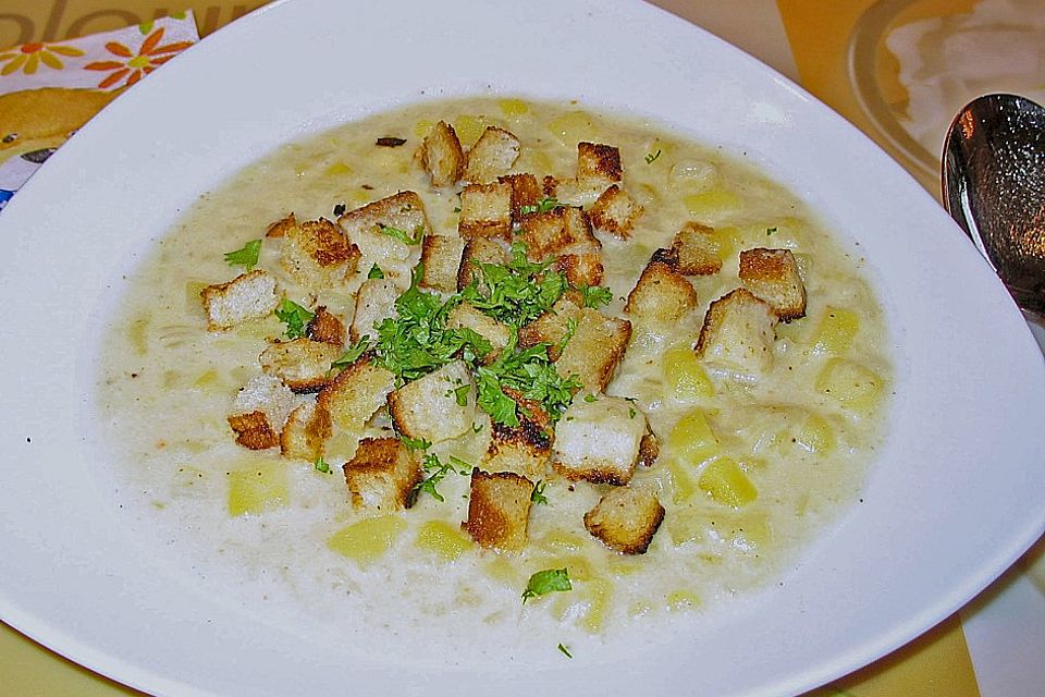 Cremesuppe mit Roscoff - Zwiebeln