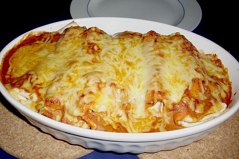 Enchiladas mit Hähnchen und Mais