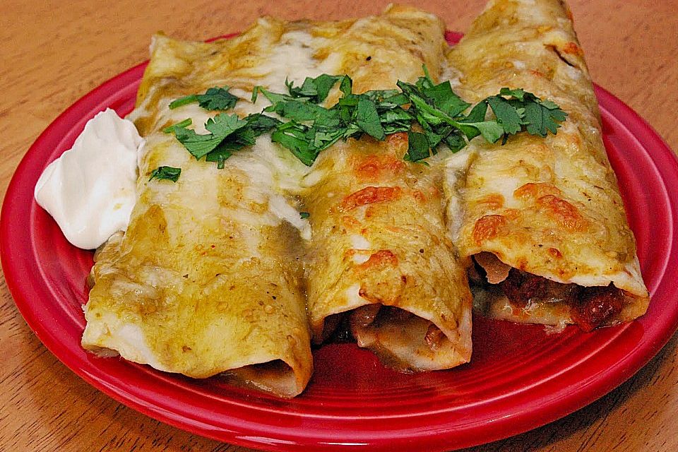 Enchiladas mit Hähnchen und Mais