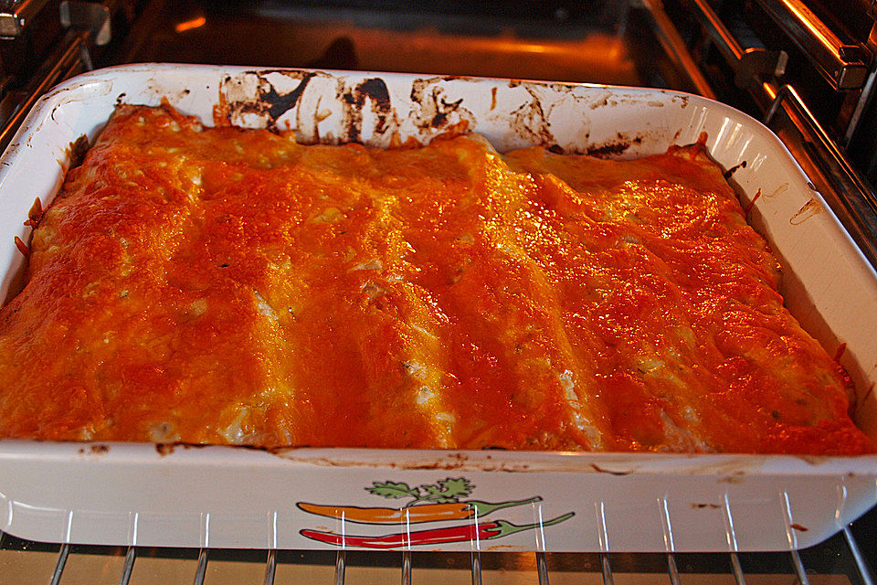 Enchiladas mit Hähnchen und Mais