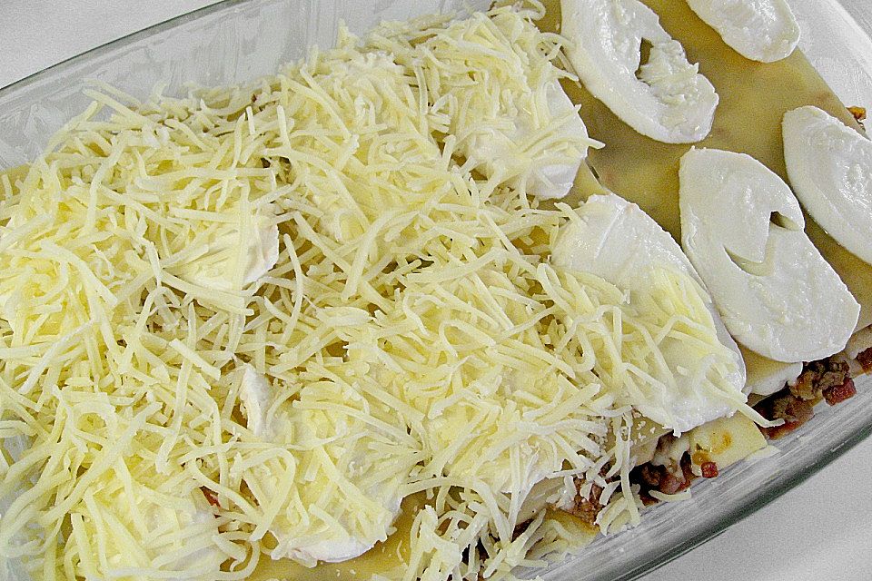 Lasagne mit Hackfleisch und Äpfeln