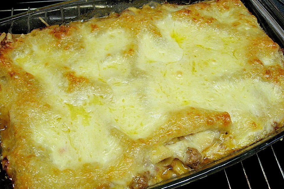 Lasagne mit Hackfleisch und Äpfeln