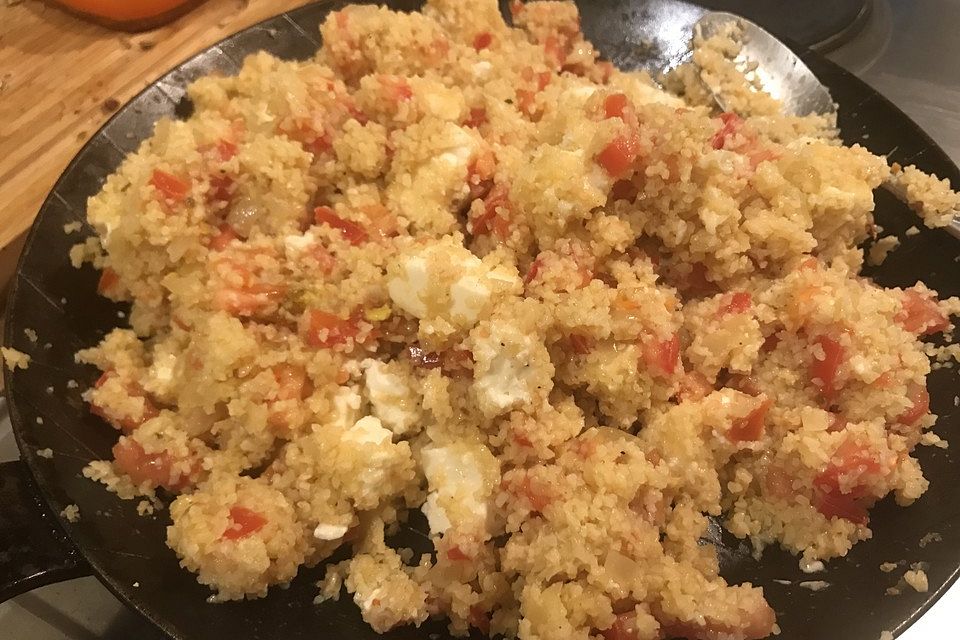 Bulgur - Tomaten - Feta - Pfanne