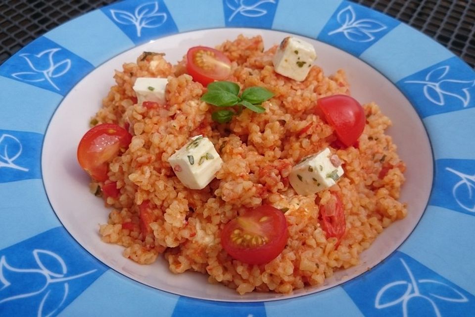 Bulgur - Tomaten - Feta - Pfanne