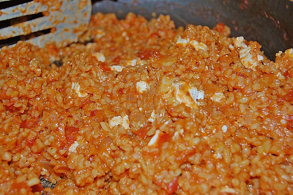 Bulgur - Tomaten - Feta - Pfanne