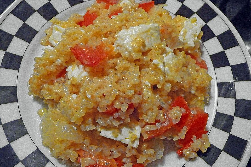 Bulgur - Tomaten - Feta - Pfanne