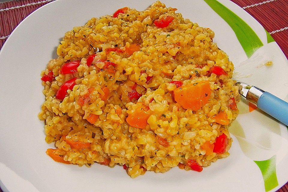 Bulgur - Tomaten - Feta - Pfanne