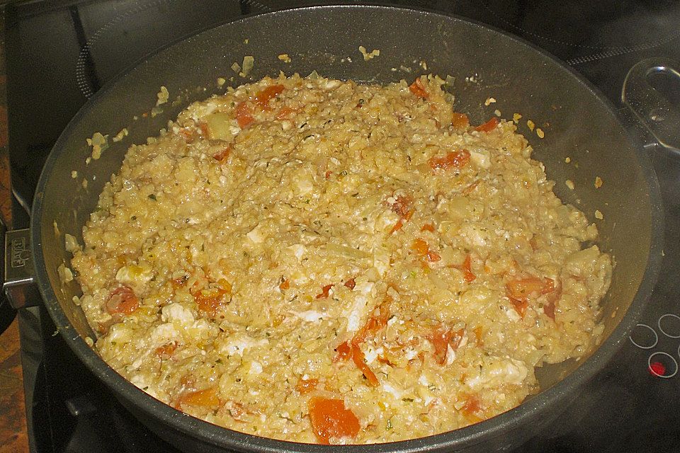 Bulgur - Tomaten - Feta - Pfanne