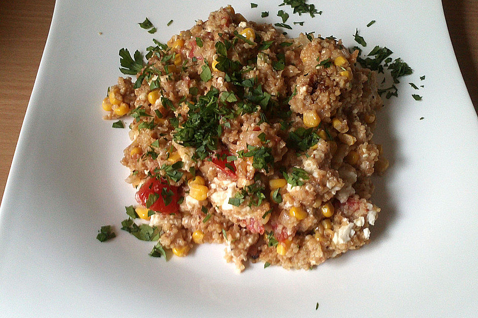 Bulgur - Tomaten - Feta - Pfanne