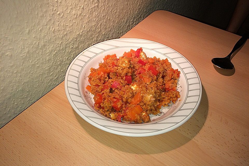 Bulgur - Tomaten - Feta - Pfanne