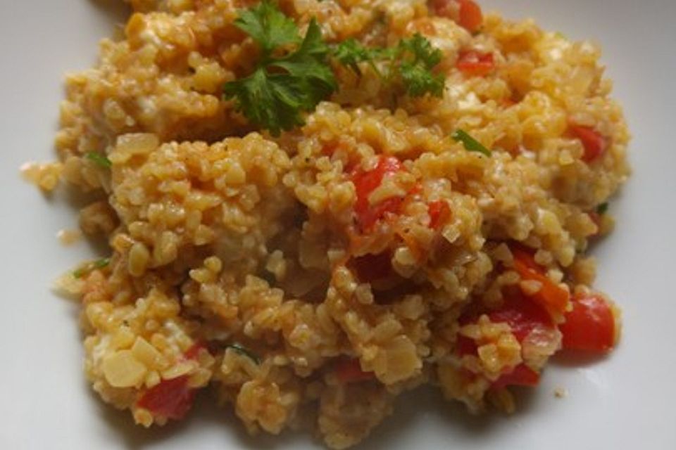 Bulgur - Tomaten - Feta - Pfanne