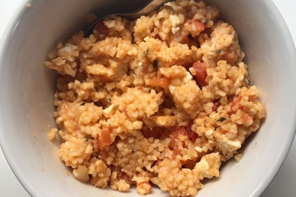 Bulgur - Tomaten - Feta - Pfanne