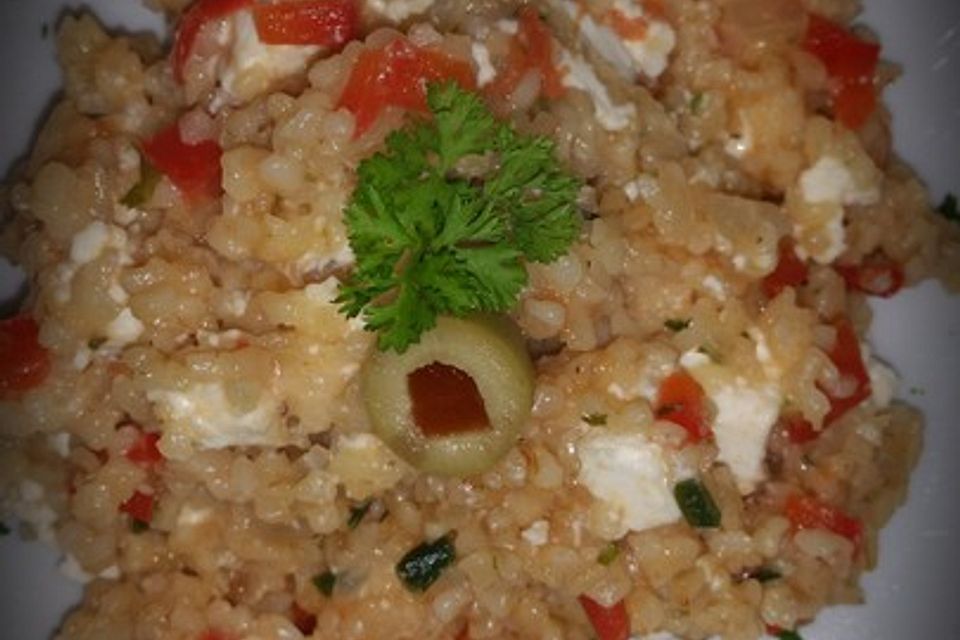 Bulgur - Tomaten - Feta - Pfanne