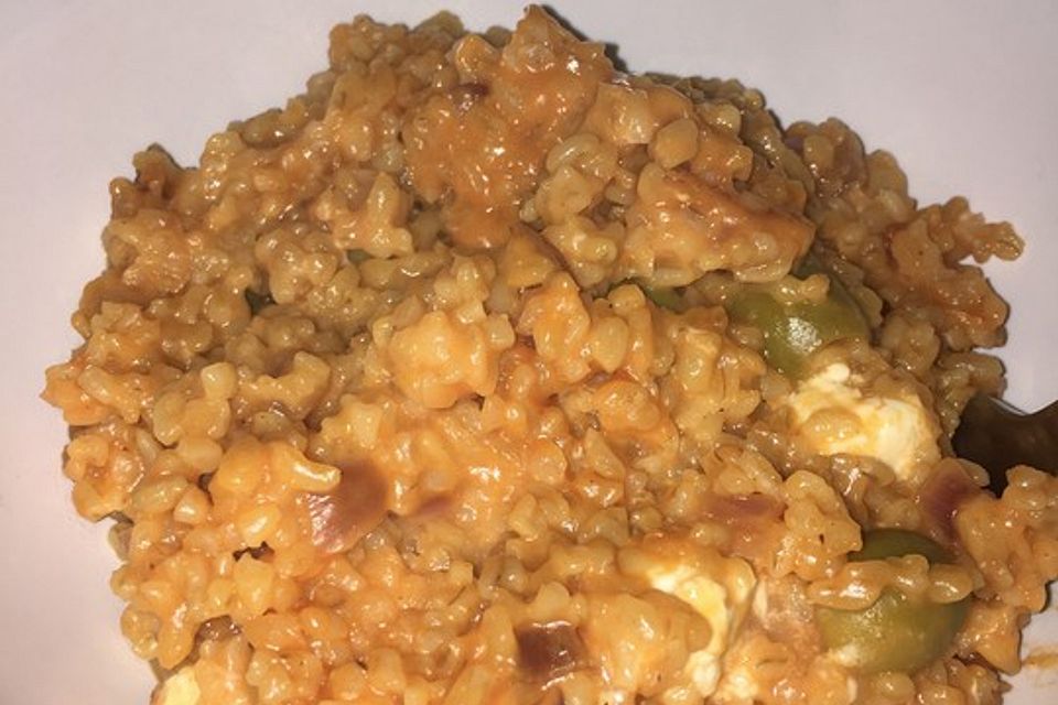 Bulgur - Tomaten - Feta - Pfanne