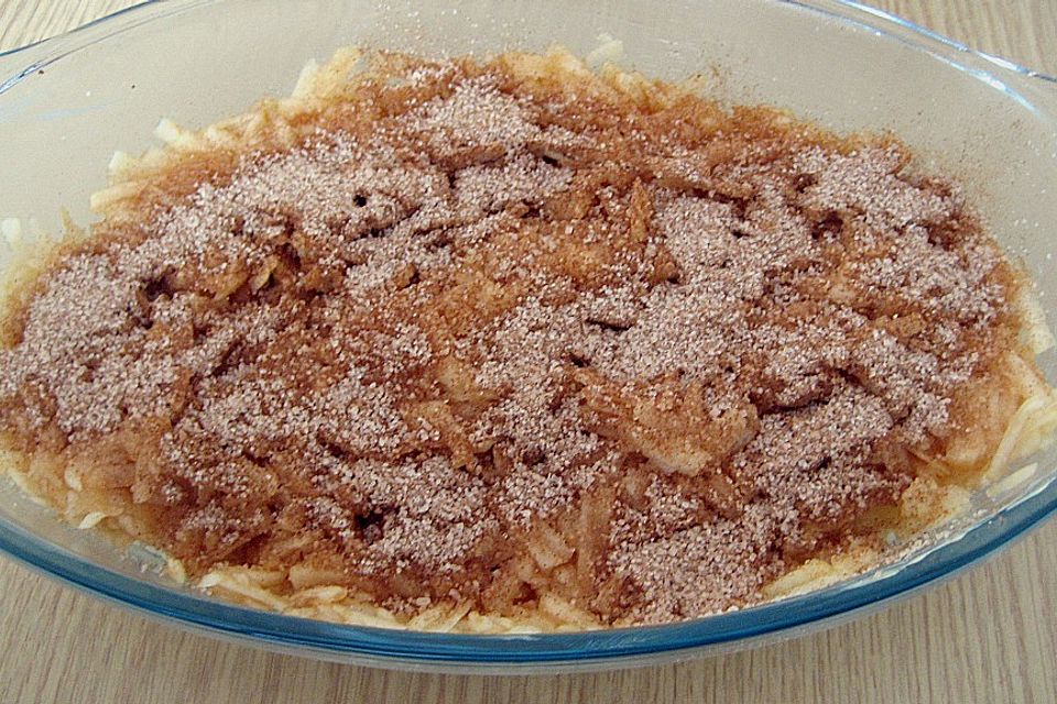 Grießkuchen mit Äpfeln