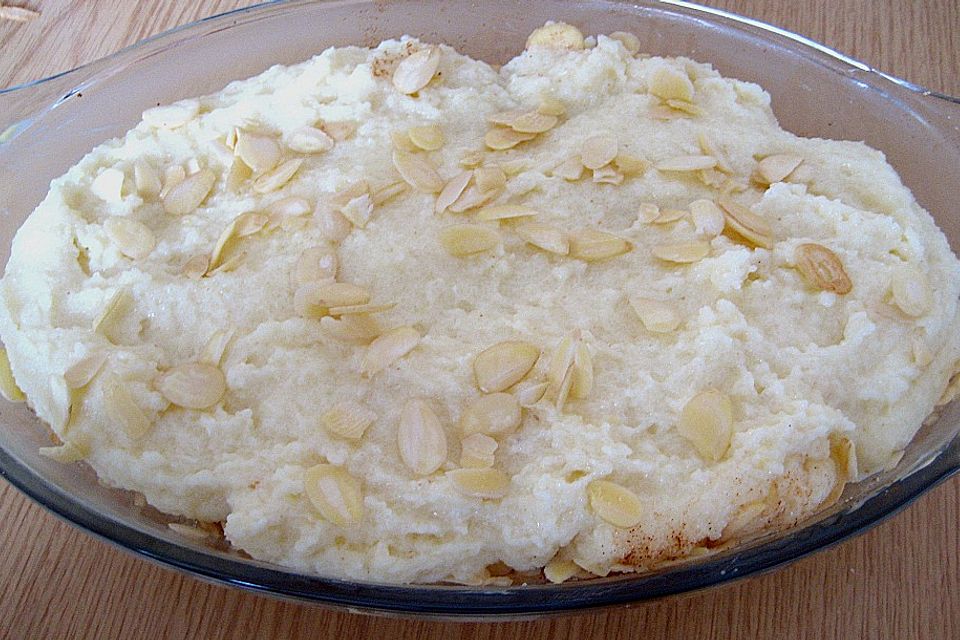 Grießkuchen mit Äpfeln