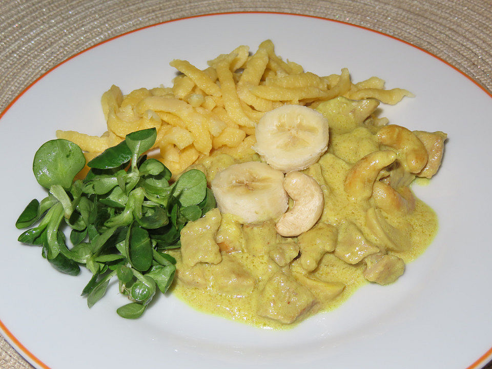 Curry - Geschnetzeltes mit Cashewkernen und Bananen von hemet-nisut ...
