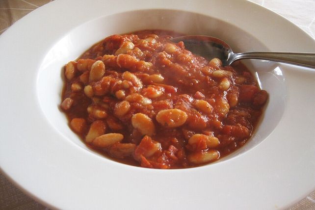 Scharfe Tomatensuppe mit weißen Bohnen von Chrissi09| Chefkoch