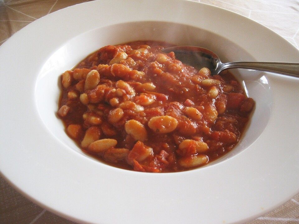 Scharfe Tomatensuppe mit weißen Bohnen von Chrissi09 | Chefkoch