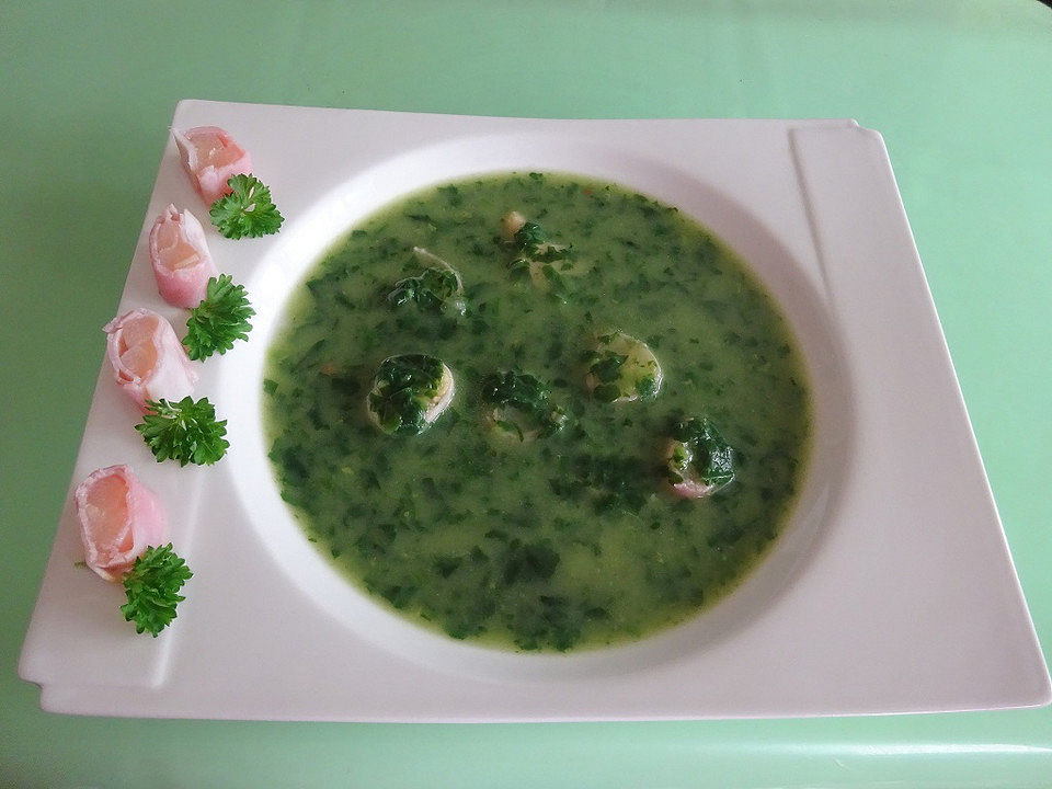 Spinatcremesuppe mit Schinken - Spargel - Röllchen von hemet-nisut ...