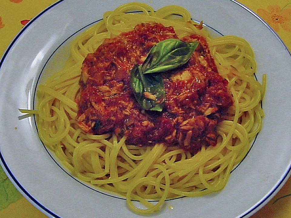 Tomaten - Thunfischsoße zu Spaghetti von GoldDrache | Chefkoch