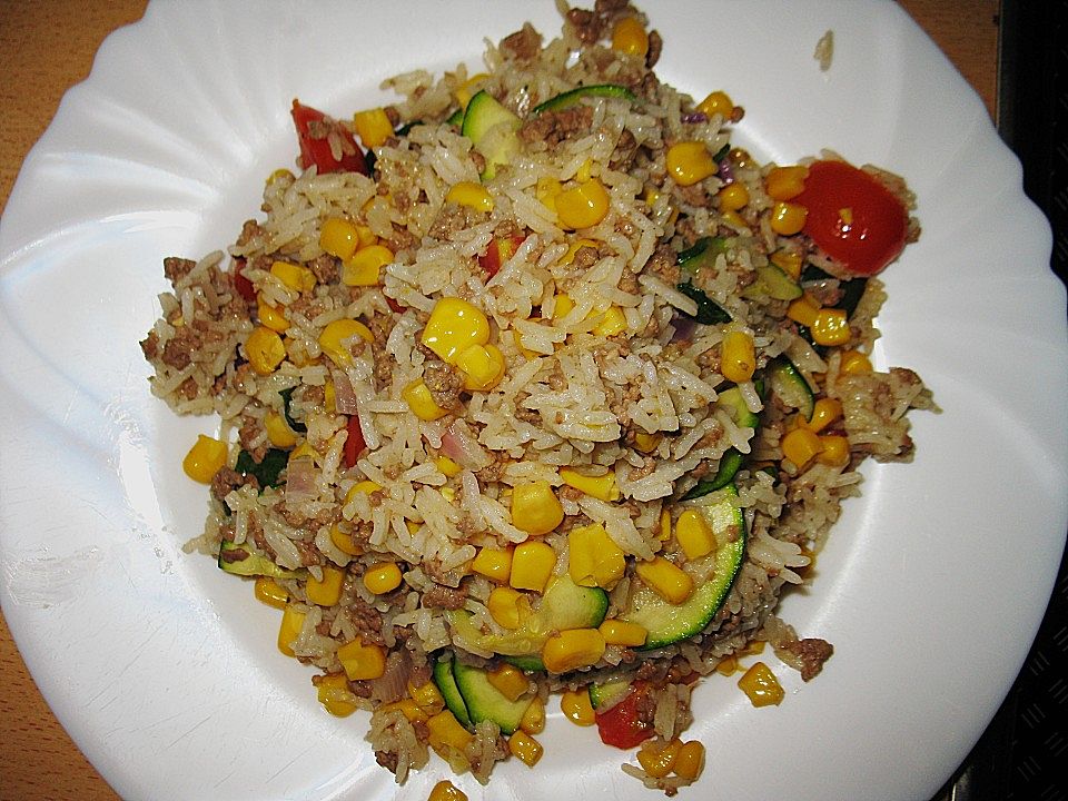 Reispfanne mit Gemüse und Hack von Elli K.| Chefkoch