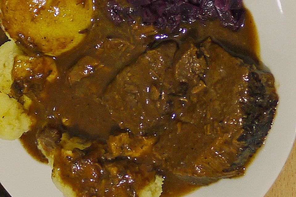 Sauerbraten vom Hirsch