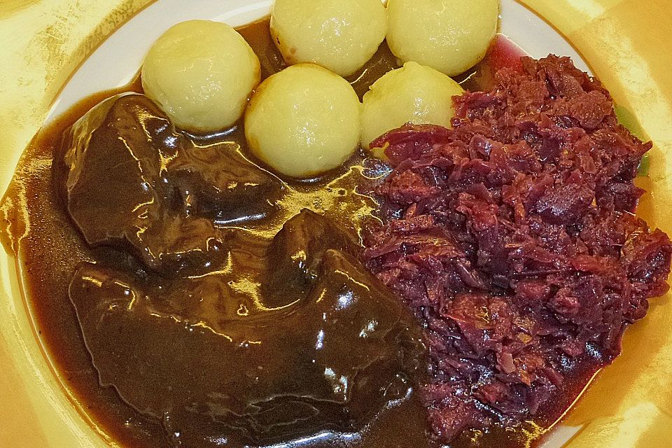 Sauerbraten vom Hirsch