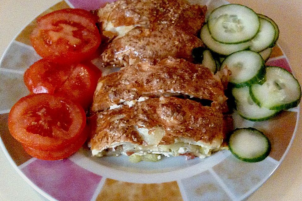 Schinken - Zucchini - Strudel