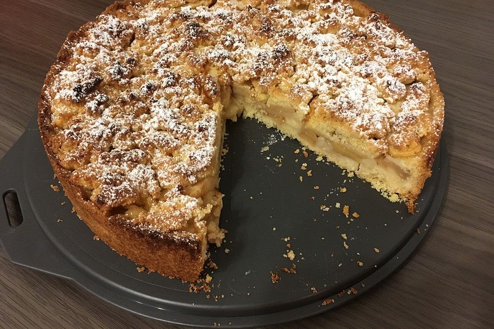 Apfel - Streuselkuchen mit Vanille - Schmand