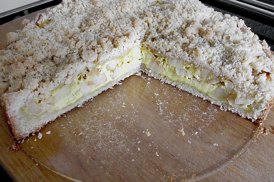 Apfel - Streuselkuchen mit Vanille - Schmand