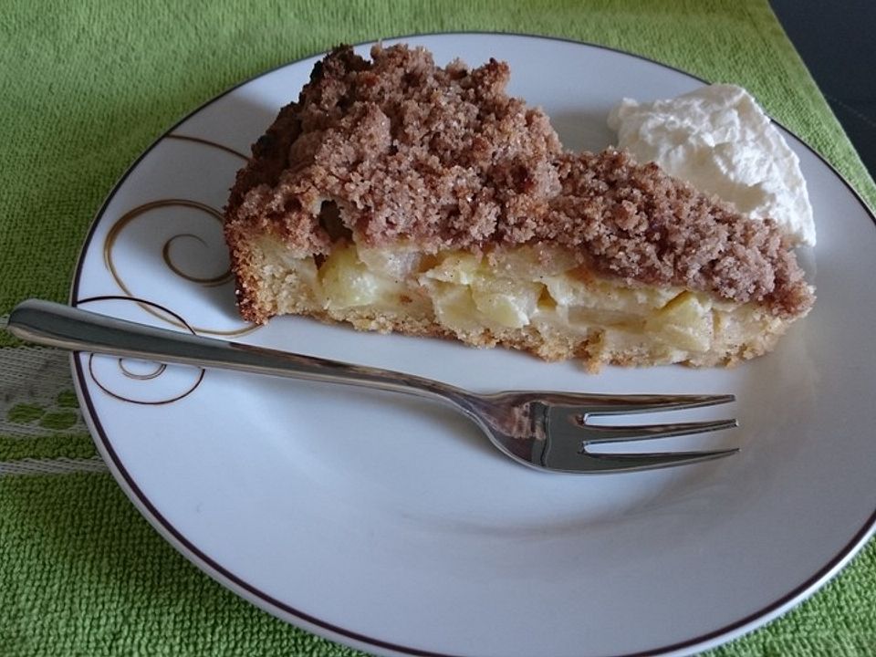 Apfel - Streuselkuchen mit Vanille - Schmand von kruemelfloh | Chefkoch