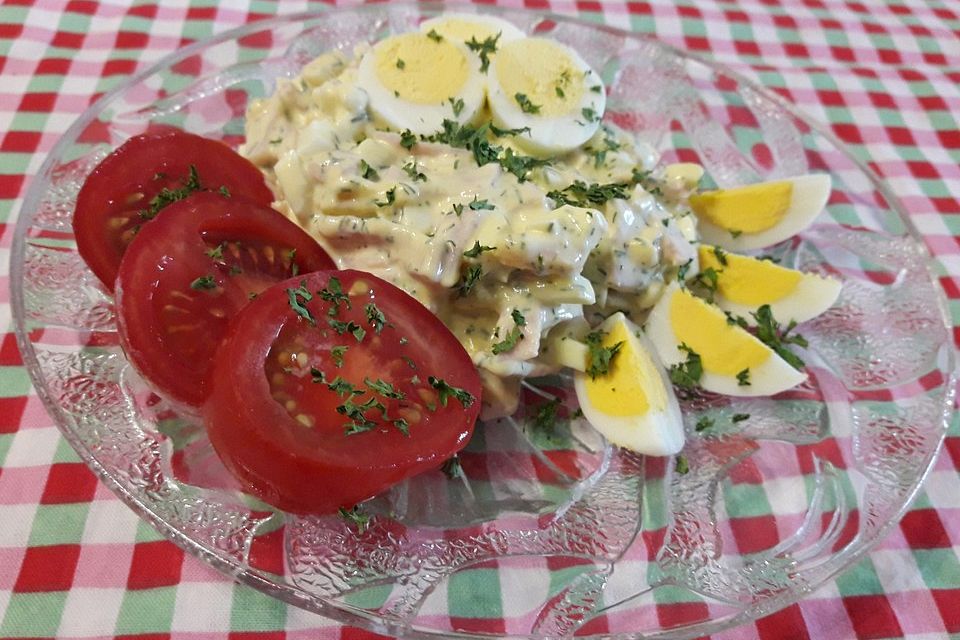 Pikanter Eiersalat mit Senfmayonnaise