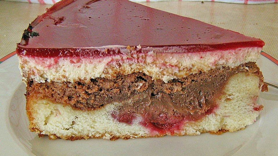 Nutellakuchen mit Quark und Kirschen von lonchen Nutellakuchen mit Quark und Kirschen von lonchen