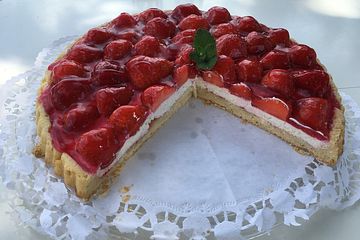 Erdbeer - Kokos - Torte mit Mascarpone - Creme