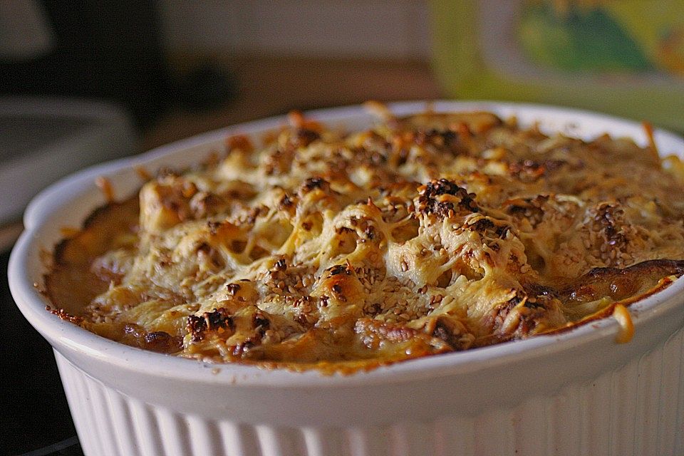 Blumenkohl - Gratin mit Sesam