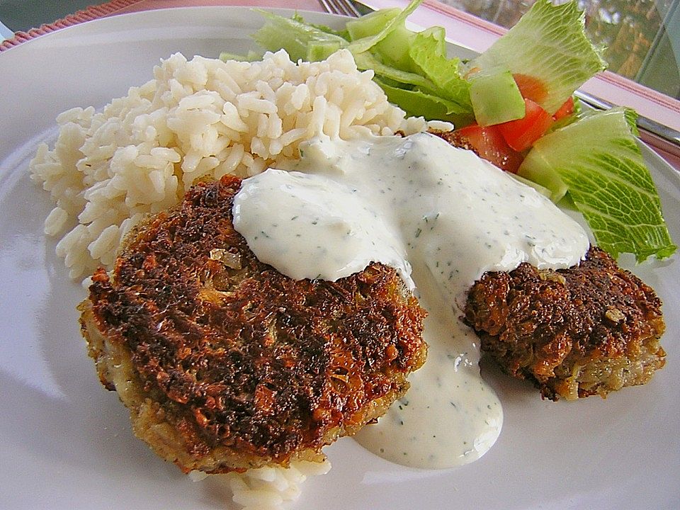 Grünkern-Frikadellen mit Joghurtsauce von andrea5763| Chefkoch